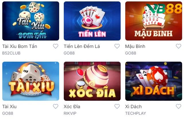 Trò chơi bài và giải trí khác